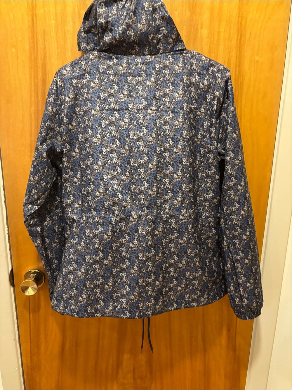 Columbia Blue Floral Hooded Windbreaker Jacket - Picture 7 of 10